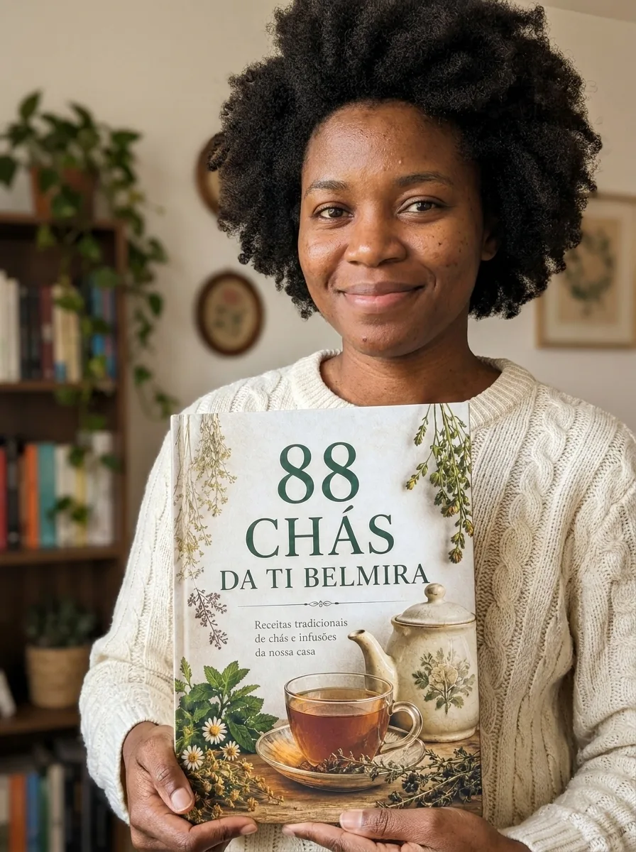 Uma das primeiras leitoras com o livro 88 Chás da Ti Belmira