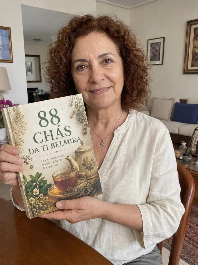 Uma das primeiras leitoras com o livro 88 Chás da Ti Belmira
