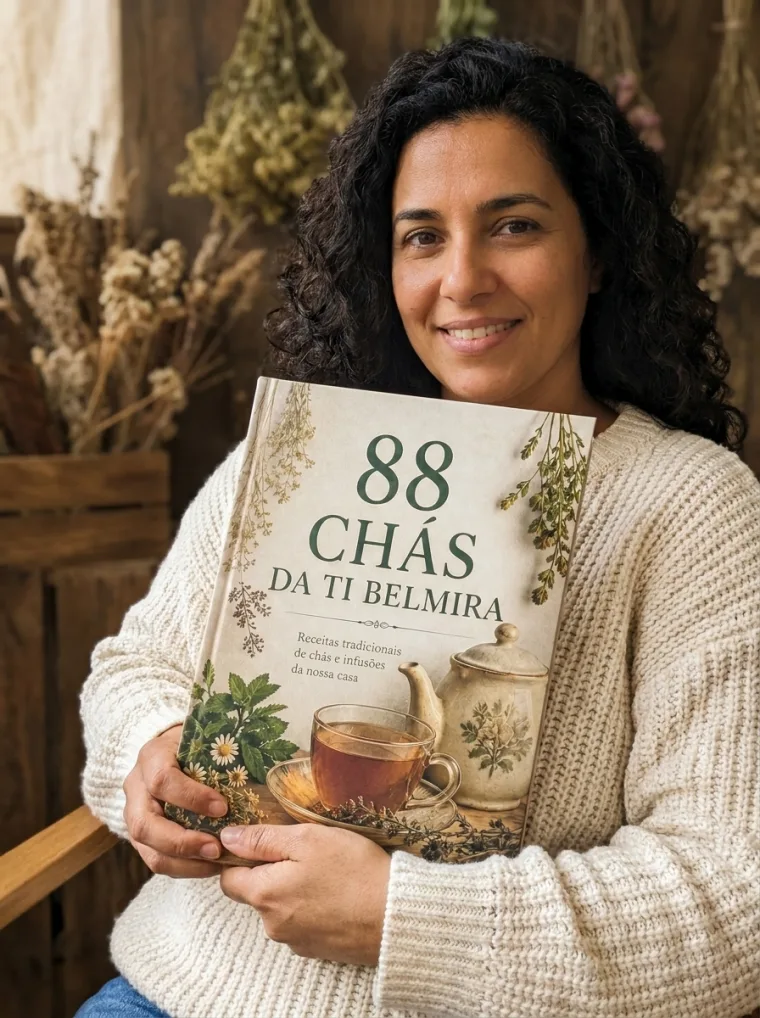 Uma das primeiras leitoras com o livro 88 Chás da Ti Belmira